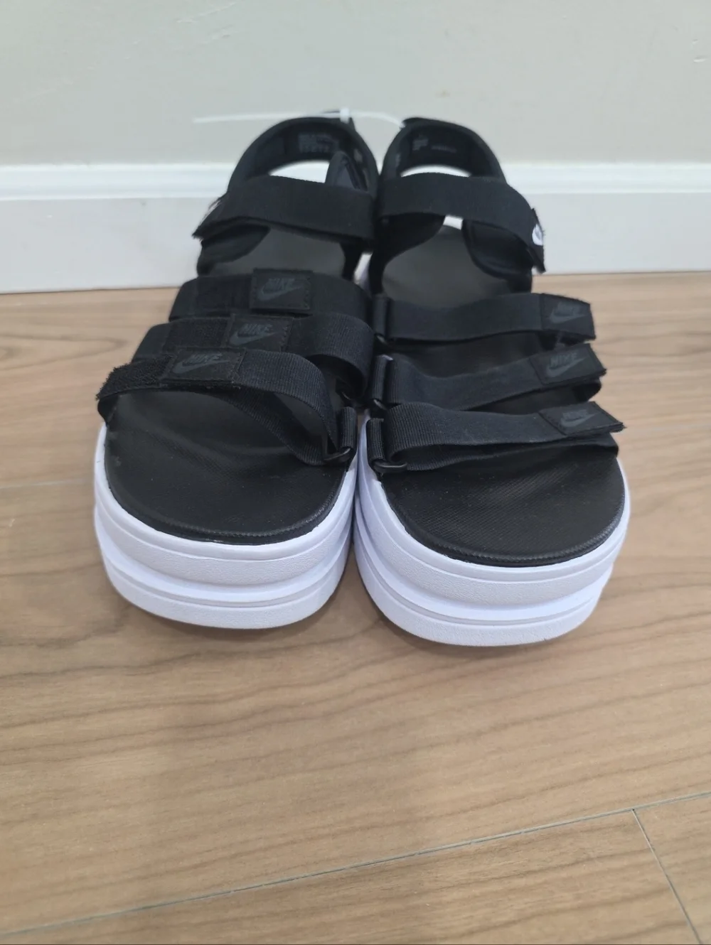 Womens Nike ICON CLASSIC Black DH0224-001 Platform Sandals. Size 12 - Picture 3 of 7